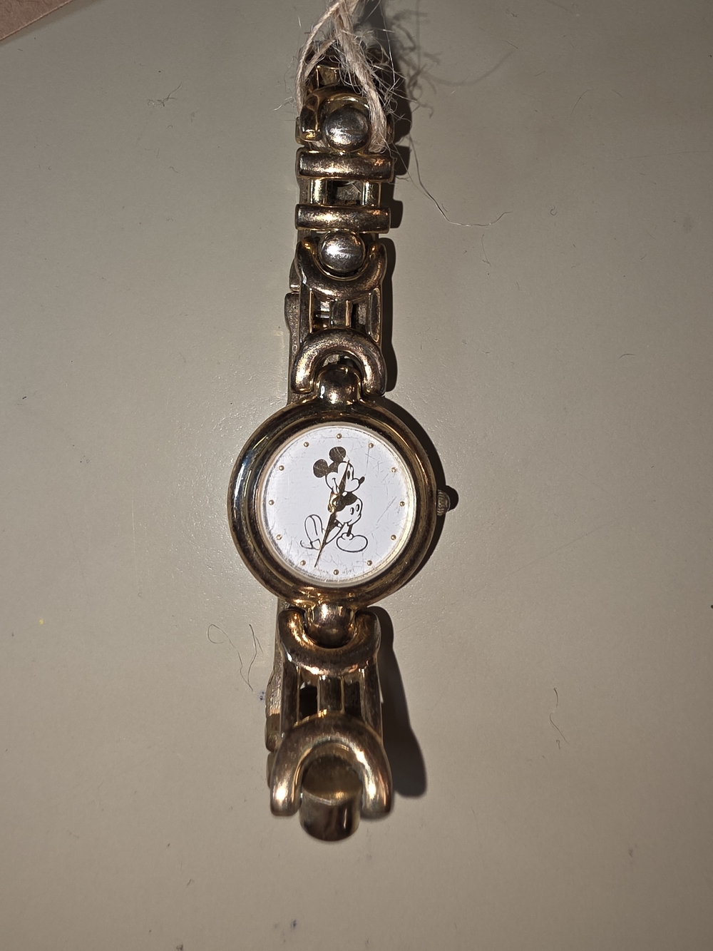 Vintage Mickey Mouse Gold-Tone Bracelet Watch